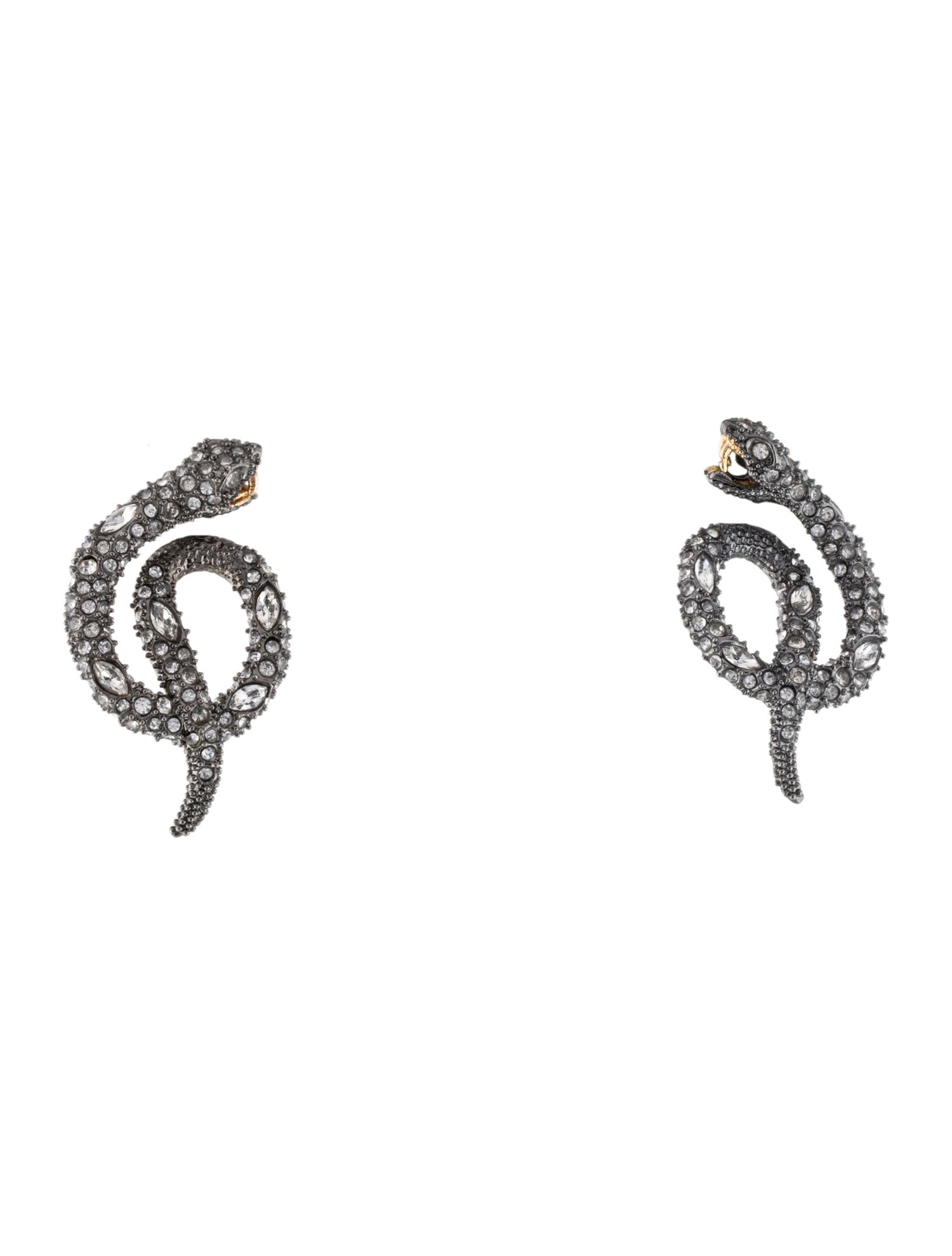 Alexis Bittar Crystal Snake Drop Earrings