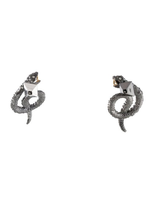 Alexis Bittar Crystal Snake Drop Earrings