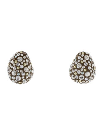Alexis Bittar Lucite & Crystal Encrusted Clip-On Earrings