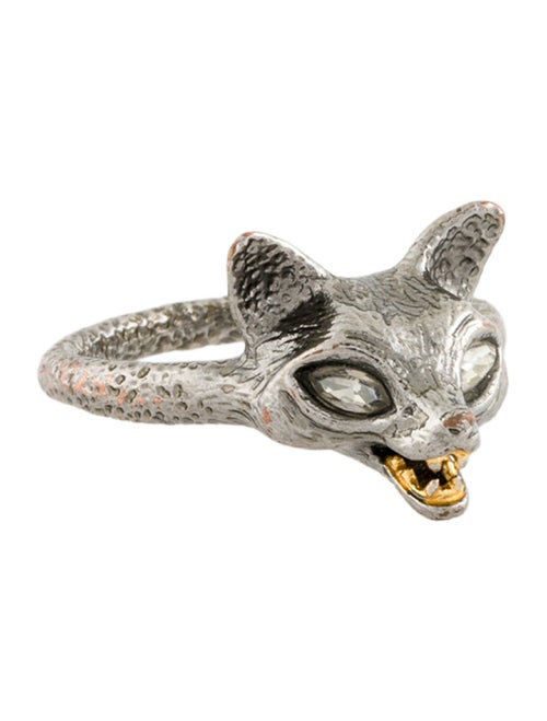 Alexis Bittar Crystal Dark Phoenix Petite Fox Cocktail Ring