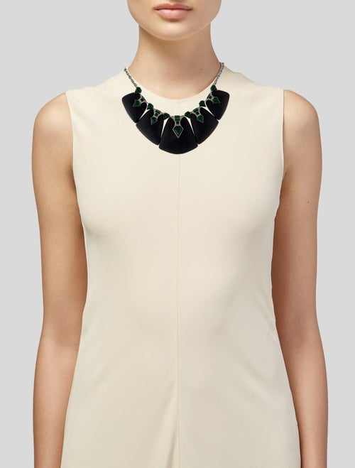 Alexis Bittar Lucite Deco Bib Collar Necklace