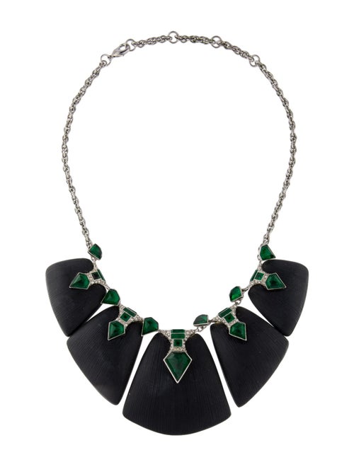 Alexis Bittar Lucite Deco Bib Collar Necklace