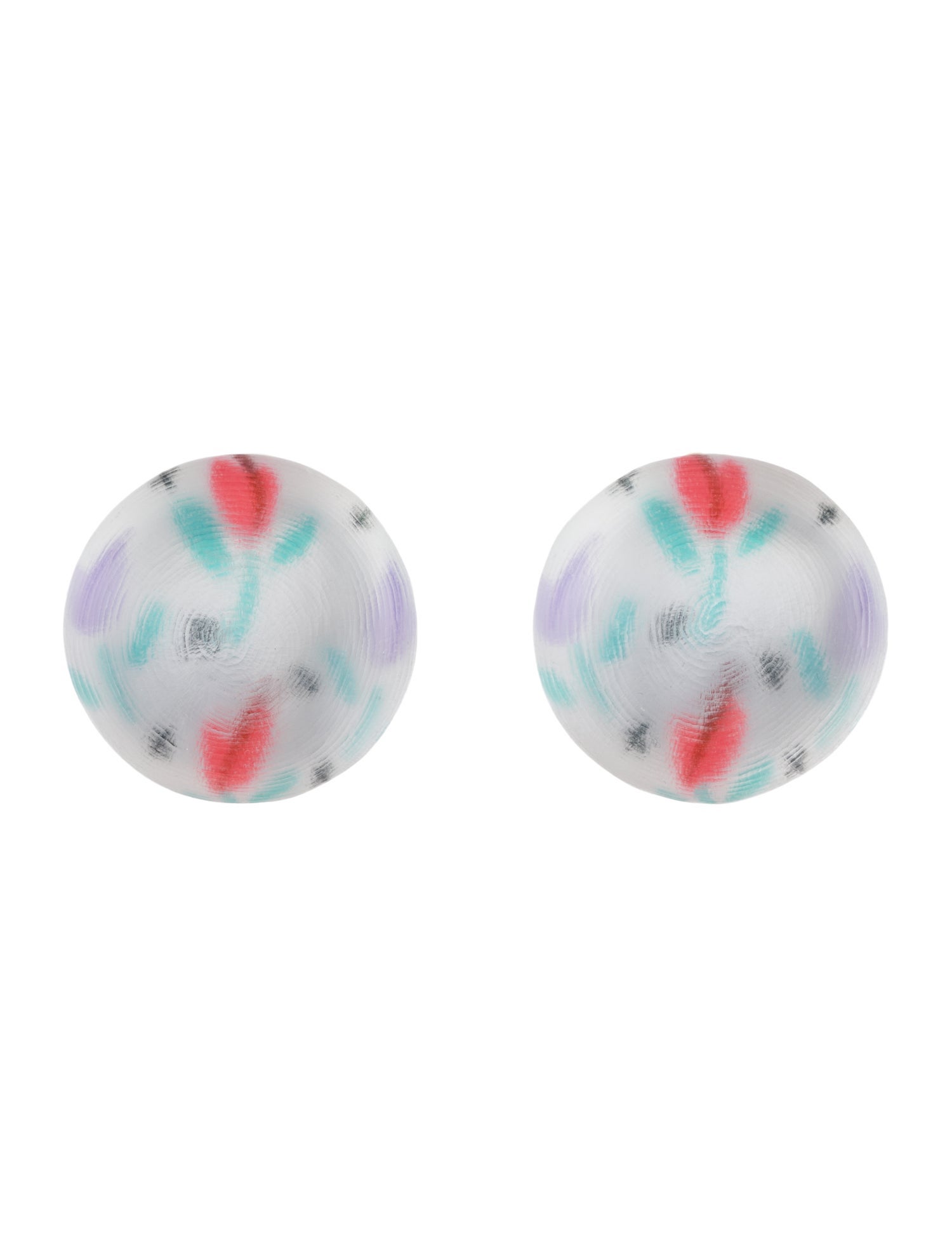 Alexis Bittar Lucite Medium Dome Clip-On Earrings