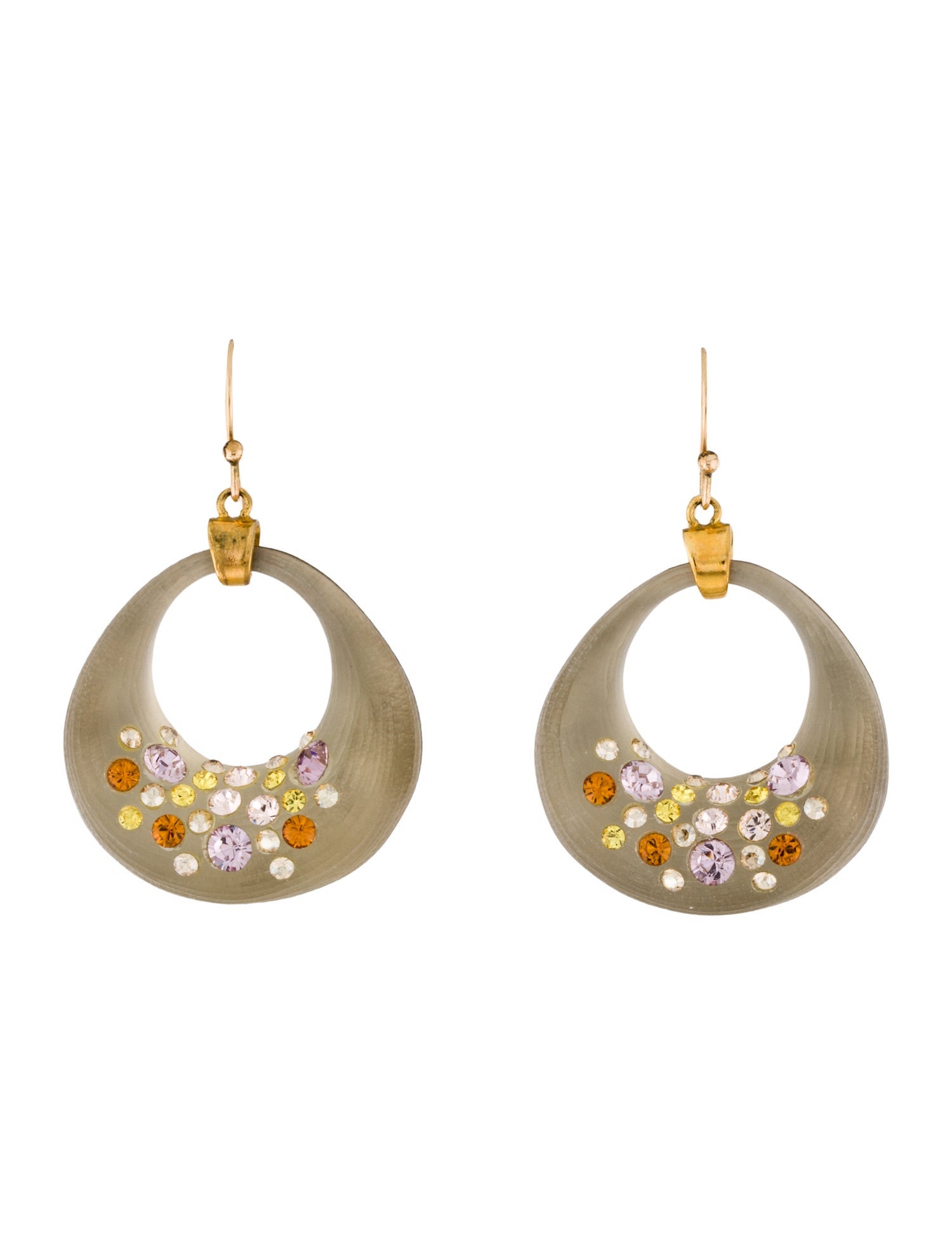 Alexis Bittar Lucite & Crystal Drop Earrings