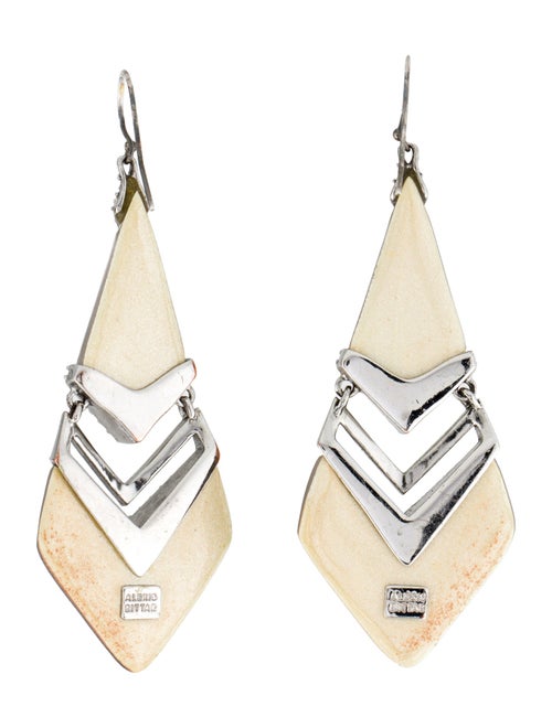 Alexis Bittar Crystal & Lucite Deco Chevron Drop Earrings