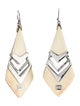 Alexis Bittar Crystal & Lucite Deco Chevron Drop Earrings