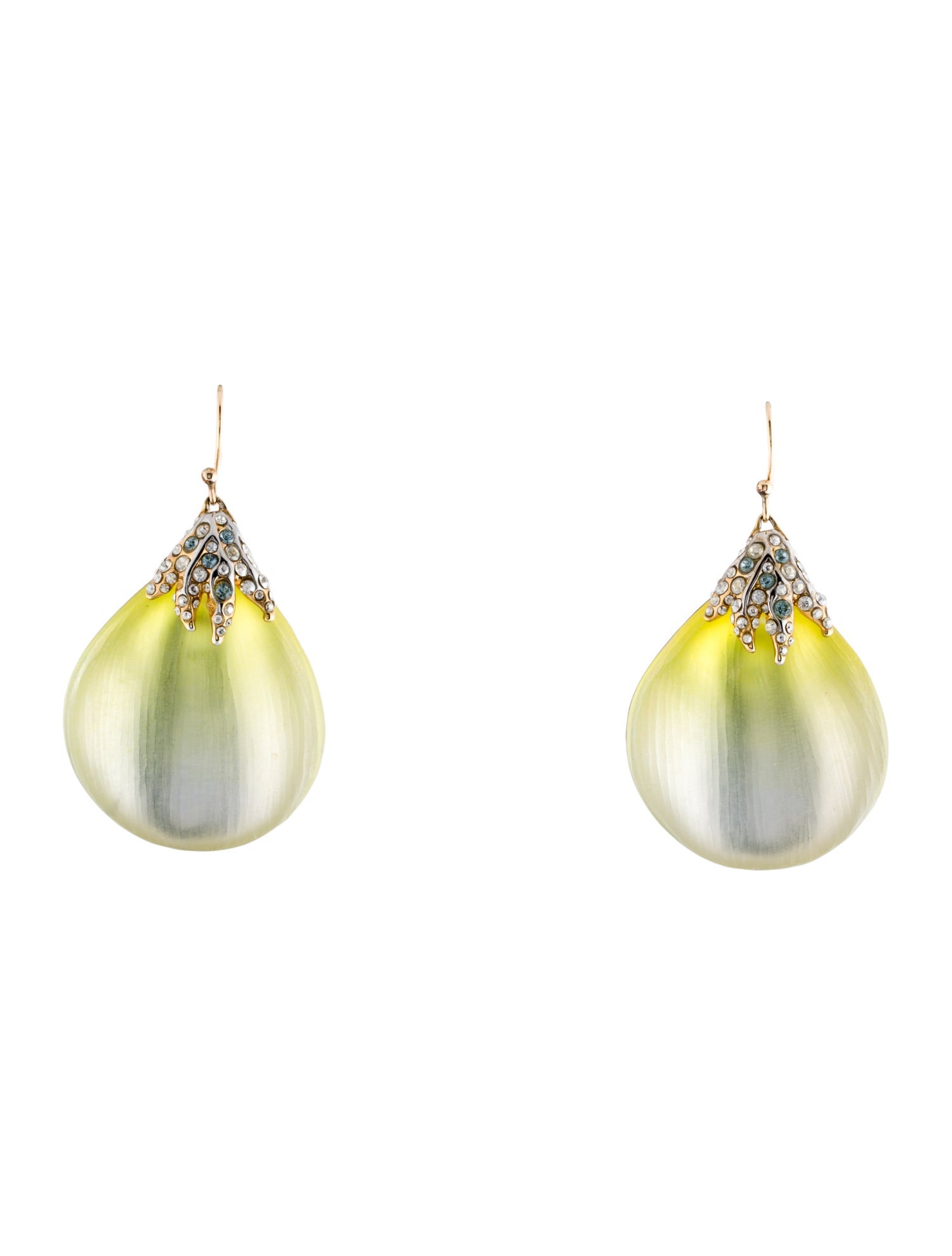 Alexis Bittar Lucite & Crystal Petal Drop Earrings