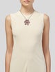 Alexis Bittar Faux Pearl, Crystal & Lucite Flower Pendant Necklace