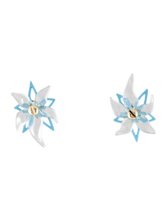 Alexis Bittar Abstract Poppy Flower Stud Earrings
