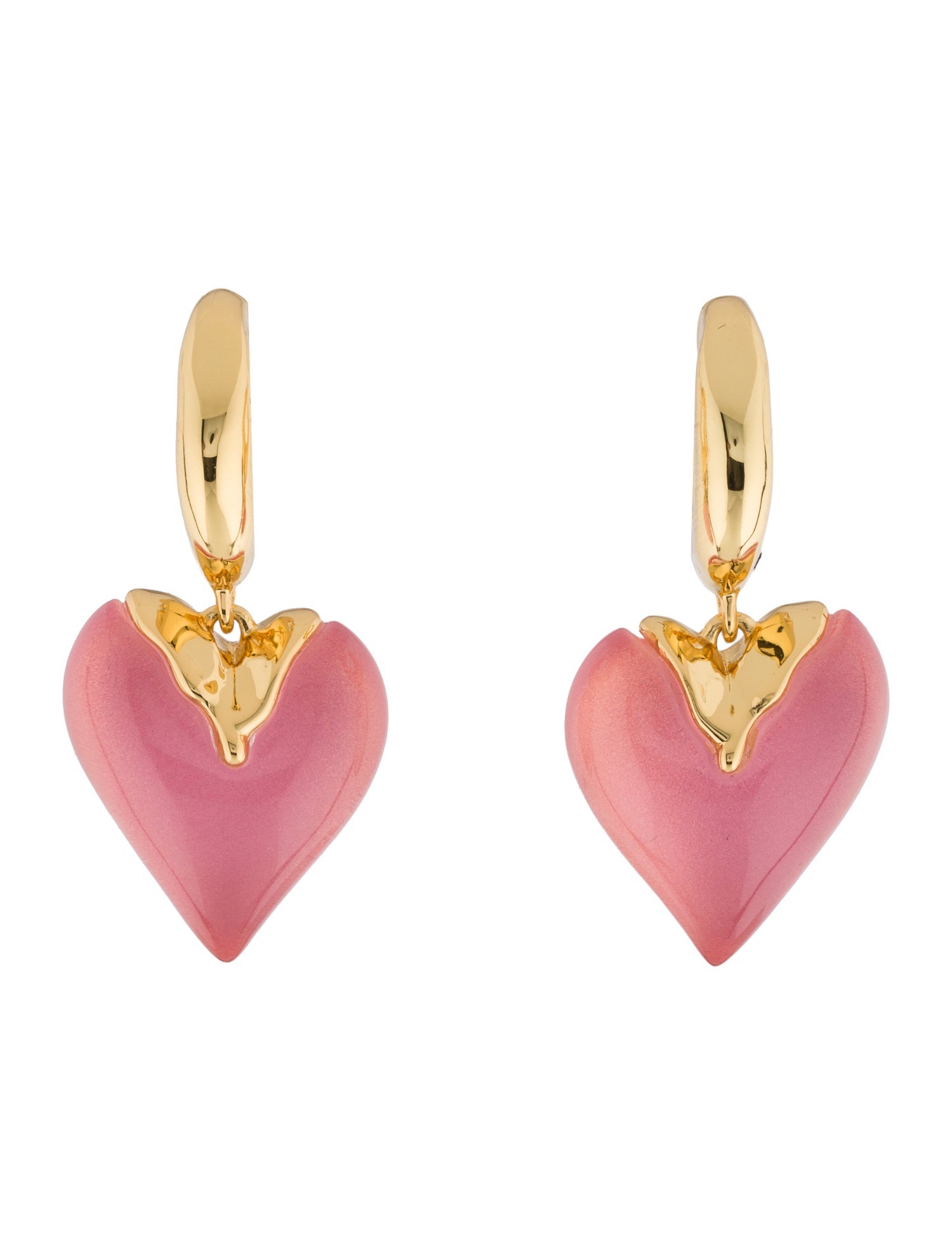 Alexis Bittar Lucite Dripping Heart Drop Earrings