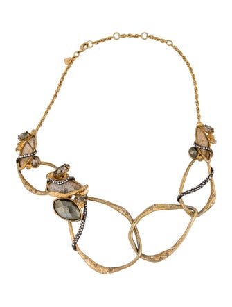 Alexis Bittar Crystal & Stone Encrusted Collar Necklace