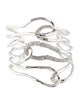 Alexis Bittar Crystal Encrusted Solanales Large Twisted Cuff Bracelet