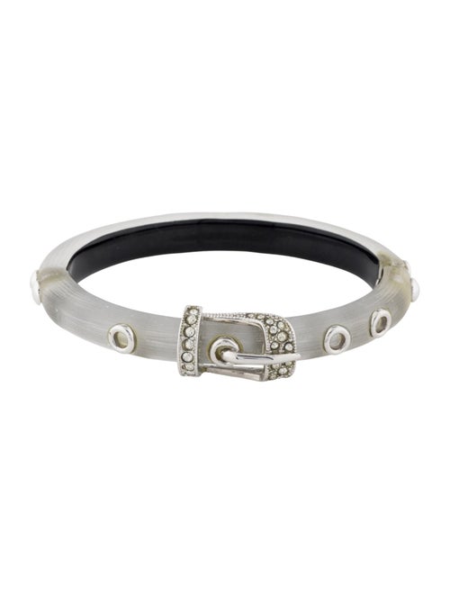 Alexis Bittar Crystal & Lucite Hinged Bangle