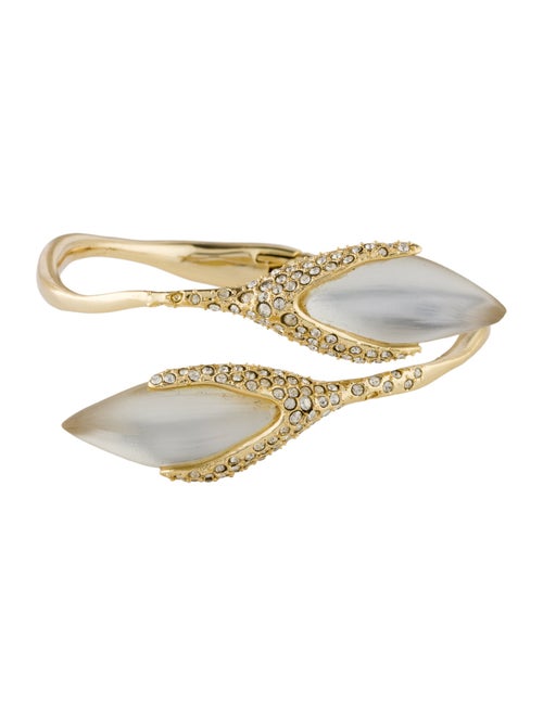 Alexis Bittar Lucite & Crystal Encrusted Hinged Bracelet