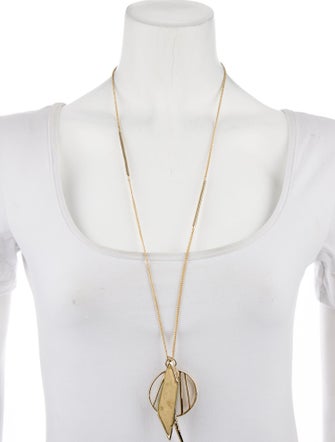 Alexis Bittar Lucite & Crystal Multi Charm Pendant Necklace