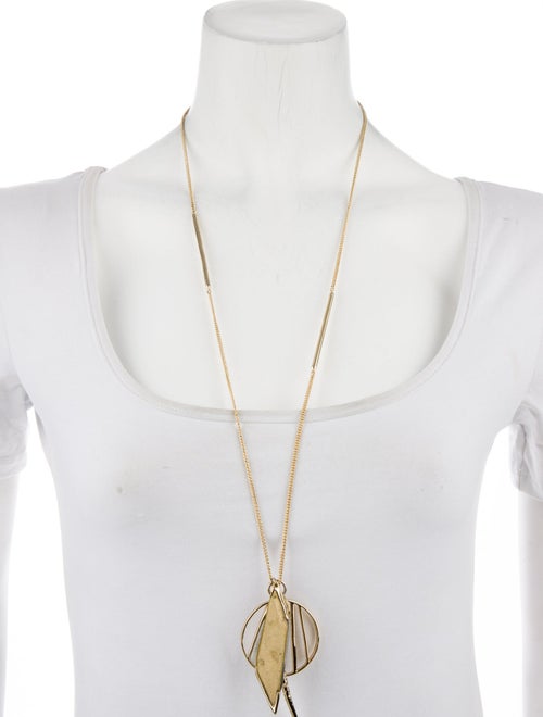 Alexis Bittar Lucite & Crystal Multi Charm Pendant Necklace