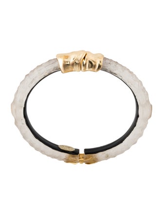 Alexis Bittar Lucite Textured Hinged Bangle
