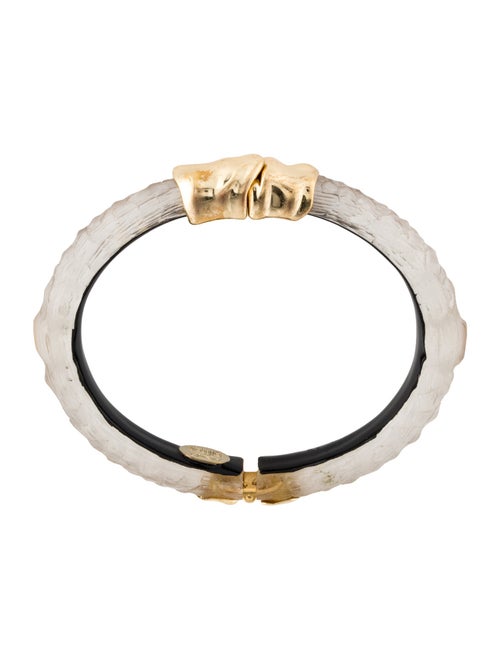 Alexis Bittar Lucite Textured Hinged Bangle