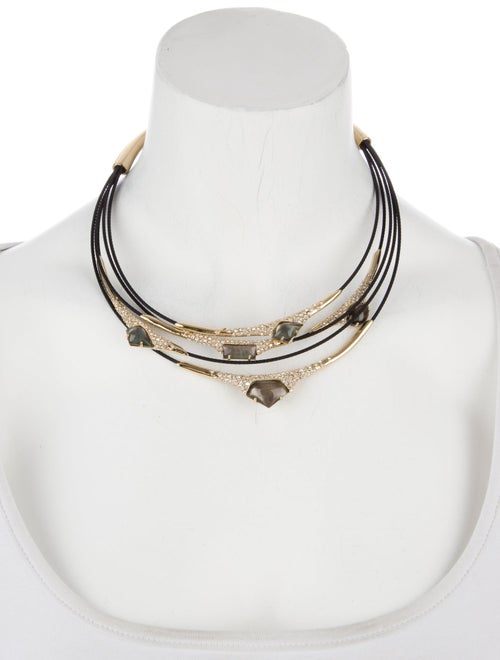 Alexis Bittar Mother-of-Pearl, Lucite & Crystal Layered Cable Necklace