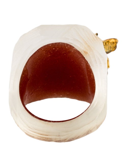 Alexis Bittar Lucite & Bee Cocktail Ring