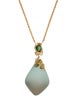 Alexis Bittar Crystal Encrustaed & Lucite Pendant Necklace