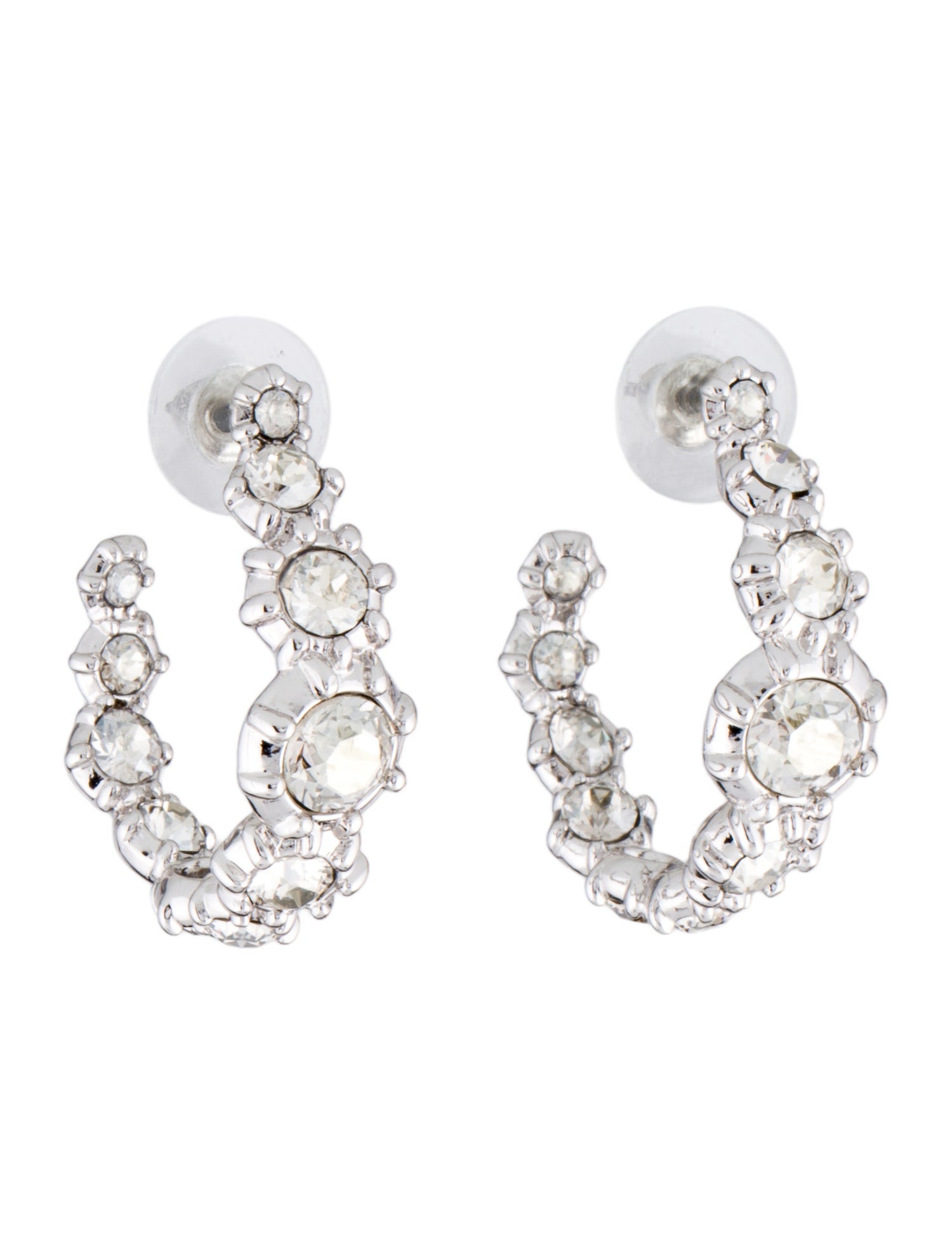 Alexis Bittar Crystal Punk Royal Small Hoop Earrings