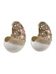 Alexis Bittar Lucite & Crystal Dusted Clip-On Earrings