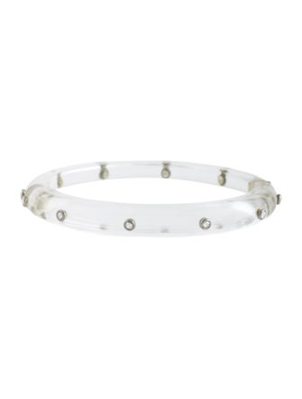 Alexis Bittar Crystal Studded Lucite Hinge Bangle