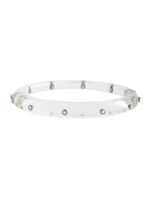 Alexis Bittar Crystal Studded Lucite Hinge Bangle