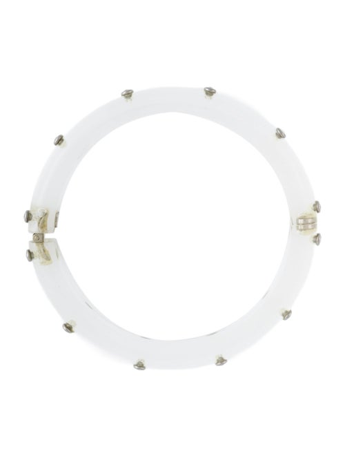 Alexis Bittar Crystal Studded Lucite Hinge Bangle