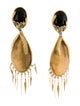 Alexis Bittar Lucite, Crystal & Resin Dangle Feather Drop Clip-On Earrings