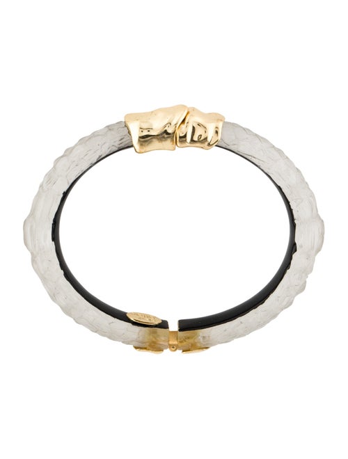 Alexis Bittar Lucite Textured Hinged Bangle