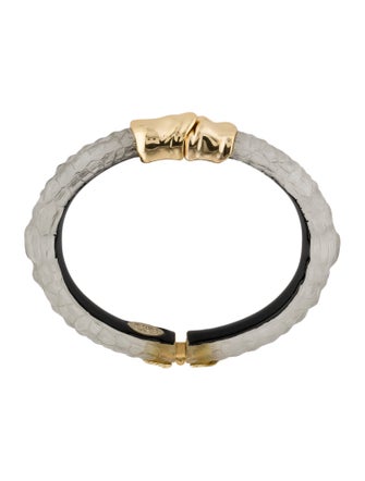 Alexis Bittar Lucite Textured Hinged Bangle