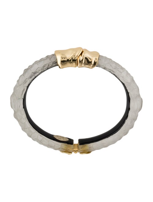 Alexis Bittar Lucite Textured Hinged Bangle