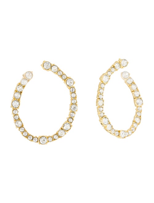 Alexis Bittar Crystal Punk Royale Hoop Earrings