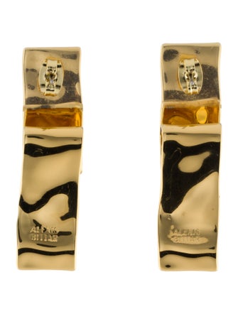 Alexis Bittar Twisted Folded Ribbon Drop Earrings