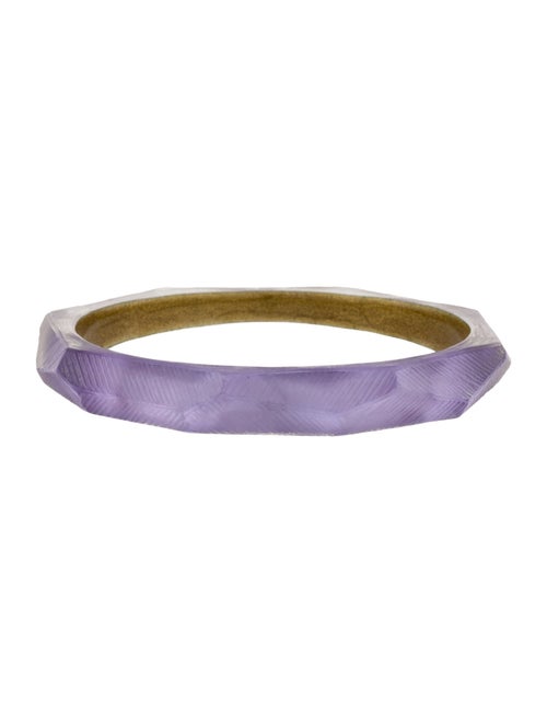 Alexis Bittar Lucite Tapered Textured Bangle Bracelet