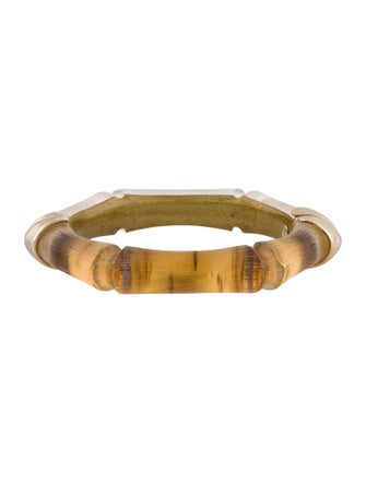 Alexis Bittar Lucite Bamboo-Effect Hinged Bangle Bracelet