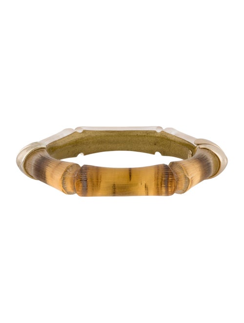 Alexis Bittar Lucite Bamboo-Effect Hinged Bangle Bracelet