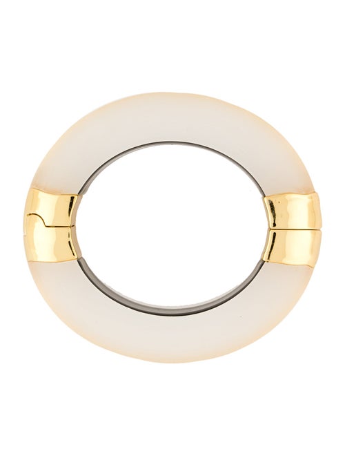Alexis Bittar Lucite Wide Hinged Bangle Bracelet