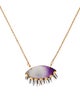 Alexis Bittar Archive Lucite Sleeping Eye Pendant Necklace