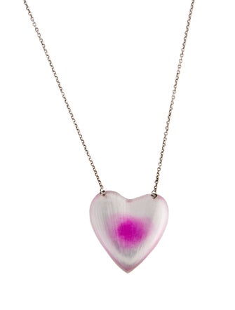 Alexis Bittar Lucite Heart Pendant Necklace