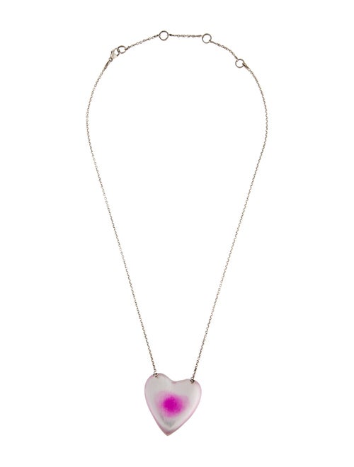 Alexis Bittar Lucite Heart Pendant Necklace