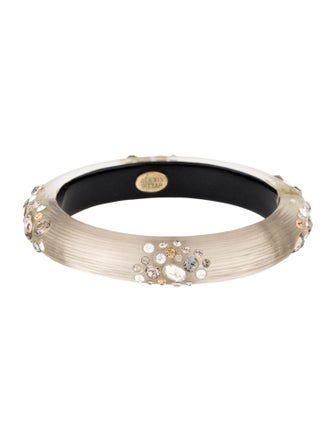 Alexis Bittar Lucite & Crystal Bangle Bracelet