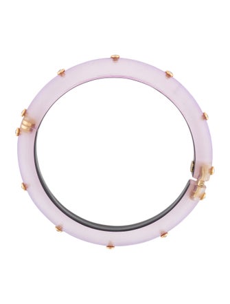 Alexis Bittar Lucite & Crystal Studded Hinged Bangle