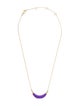 Alexis Bittar Lucite Capped Crescent Pendant Necklace