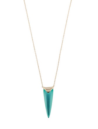 Alexis Bittar Lucite Liquid Spear Pendant Necklace
