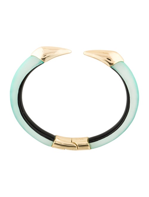 Alexis Bittar Mirrored Pyramid Lucite Brake Hinge Bracelet