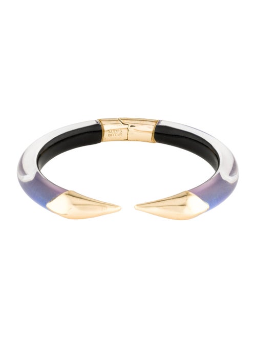 Alexis Bittar Mirrored Pyramid Lucite Brake Hinge Bracelet