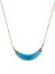 Alexis Bittar Lucite Capped Crescent Pendant Necklace